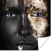 MuchoWow® Poster Frau - Schwarz und Gold 75x75 cm - Wand Produktbild-Vorschau 1