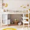 okwish Hochbett 90x200 Kinderbett Einzelbett mit Produktbild-Vorschau 2