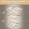 ZMH Deckenleuchten LED Deckenlampe Schlafzimmer 24W Silber Produktbild-Vorschau 5