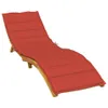 Cuscino per sdraio Melange rosso 200x60x4 cm in tessuto Anteprima dell’immagine prodotto 2