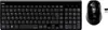 A black wireless keyboard and mouse set with a USB receiver, displayed on a white background. Produktbild-Vorschau