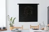 MuchoWow® Wandteppich Wandbehang Frau - Schwarz - Gold - Produktbild-Vorschau 2