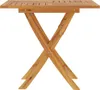 A wooden folding garden table shown from the front. Anteprima dell’immagine prodotto