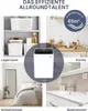 A collage of images showing a dehumidifier in different room settings (storage room, kitchen, bedroom, bathroom) and a close-up of the product. Anteprima dell’immagine prodotto
