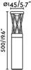 Faro 71287, Außensockel-/Pfostenbeleuchtung, Dunkles Grau, Produktbild-Vorschau 6