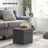 Šedý prošívaný puf 38 cm sedák podnožka Náhled obrázku produktu 11