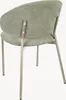 Eetkamerstoel 'Lipis', set van 6. Beklede stoel met metalen Productafbeelding-voorbeeld 7