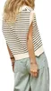 Ärmelloses, gestricktes Sommer-T-Shirt für Damen mit kurzen Produktbild-Vorschau 3