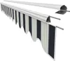 A close-up, angled view of a retractable awning fabric with a striped pattern. Produktbild-Vorschau