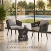 Ensemble Lugano au design tressé, structure en aluminium, Voir les images du produit 9