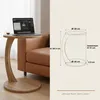 Carenza Home Beistelltisch C-Form, Sofatisch mit Rollen, Produktbild-Vorschau 4
