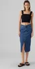 VERO MODA Langer Denim Jeansrock mit Schlitz 5-Pocket Maxi Produktbild-Vorschau 5