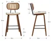 2er Set Barhocker Rattan Barstuhl mit Lehne Thekenhocker Produktbild-Vorschau 2