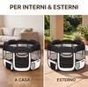 IvoQ Recinto pieghevole per cuccioli con tetto – 114 x 114 Anteprima dell’immagine prodotto 6