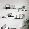 vidaXL Półka 4 szt. Czarna 80 x 20 x 1,5 cm Materiał Podgląd zdjęcia produktu 3