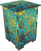 Werkhaus Photohocker 203 fleurs bleu or siège bois table Voir les images du produit 1