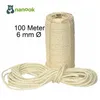 A roll of beige rope and a loose coil of the same rope are shown against a white background. Text indicating the product's specifications is present. Produktbild-Vorschau