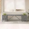 vidaXL Záhradná lavička s 2 kvetináčmi 150 cm z masívneho Náhľad obrázku produktu 2