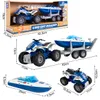 Set di veicoli della polizia MalPlay, quad, motoscafo, Anteprima dell’immagine prodotto 2