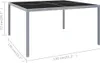 vidaXL Gartentisch 130x130x72 cm Grau Stahl und Glas Produktbild-Vorschau 4