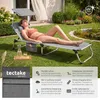 tectake® Hliníkové lehátko Lorella s polstrováním, skládací Náhled obrázku produktu 10