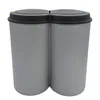 Abfalleimer 2x25 Liter Duo Bin - Farbe: grau mit schwarzem Produktbild-Vorschau 1