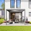 PRIMEYARD Pergola 3x3 m Aluminium-Pfosten mit Lamellendach Produktbild-Vorschau 4