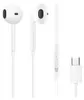 A pair of white in-ear headphones with a USB-C connector. Náhled obrázku produktu