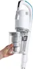 A hand is holding the dustbin of a white cordless vacuum cleaner. Náhled obrázku produktu