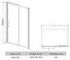 SONNI Schiebetür 160x185cm Dusche Klarglas Duschwand Produktbild-Vorschau 7