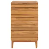 vidaXL Wäschekorb 40×40×70 cm Teak Massivholz Produktbild-Vorschau 1