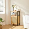 Badezimmerschrank 'Tervola' 80x40x35cm Bambus/Rattanoptik Produktbild-Vorschau 1