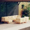 The Living Store 11-tlg. Garten-Lounge-Set mit Creme Kissen Produktbild-Vorschau 2