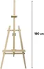 A wooden easel is shown against a white background with a measurement indicating its height. Podgląd zdjęcia produktu
