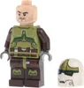 1x Lego Minifigur Star Wars Bounty Hunter oliv grün Helm Produktbild-Vorschau 3
