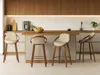 Chaise de bar design HODA - noyer / beige Voir les images du produit 5