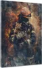 Feuerwehrmann im Einsatz Leinwandbild Wandbild Kunstdruck Produktbild-Vorschau 1