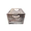 A wooden crate with handles on a white background. Produktbild-Vorschau