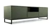 A green TV cabinet with black metal legs, shown against a white background. Náhled obrázku produktu