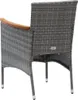 vidaXL Sedie da pranzo da giardino 4 pz. Poli Rattan Grigio Anteprima dell’immagine prodotto 4