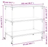 vidaXL Kuchyňský vozík černý 102x50x95 cm materiál na bázi Náhled obrázku produktu 8