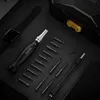A precision screwdriver set and its accessories are laid out on a dark surface, with a smartwatch in the background. Voir les images du produit