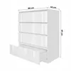 Kommode Aven 97x80x40 cm, weiß lackiert, 4 grifflose Produktbild-Vorschau 5