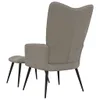 vidaXL Relaxsessel mit Hocker Hellgrau Samt -  Sessel Produktbild-Vorschau 5