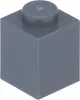A single dark gray LEGO brick is shown from a slightly elevated angle against a light gray background. Anteprima dell’immagine prodotto