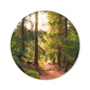 MuchoWow® Mauspad Mousepad Wald - Weg - Bäume - Grün - Produktbild-Vorschau 1