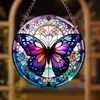 GKA Sonnenfänger Schmetterling lila 15 cm Buntglas Produktbild-Vorschau 4