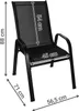 GARDLOV 25415 Zestaw krzeseł ogrodowych 4 szt Podgląd zdjęcia produktu 2