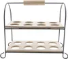 Držák na vejce Clayre & Eef 21x11x20 cm Černé dřevo Náhled obrázku produktu 1