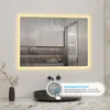 LED Spiegel mit Uhr 100×60cm 3 Lichfarbe dimmbar Memory Produktbild-Vorschau 3